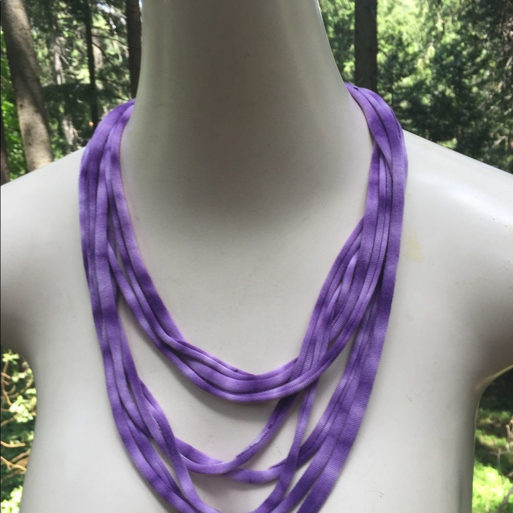 Kreativekristen upcycle purple T-shirt necklace,free shipping always ,HP24and 25 - Picture 6 of 8